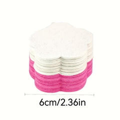 Flower Shape Compressed Facial Sponges Natural Reusable Cleansing Pads