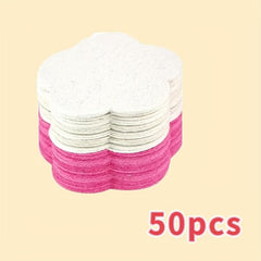 Flower Shape Compressed Facial Sponges Natural Reusable Cleansing Pads