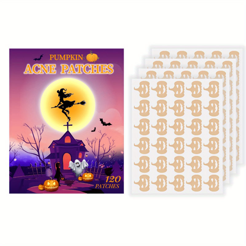 240 Halloween Pumpkin Pimple Patches Hydrocolloid Acne Cover Patches Zit Patches