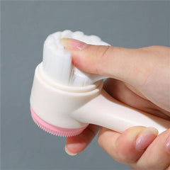 Double Sided Facial Cleansing Brush for Deep Cleaning Exfoliating and Massaging
