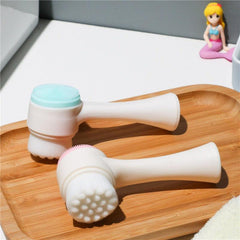 Double Sided Facial Cleansing Brush for Deep Cleaning Exfoliating and Massaging