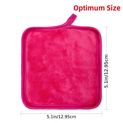 12pcs Reusable Makeup Remover Cloths Soft Microfiber Facial Cleansing Cloths
