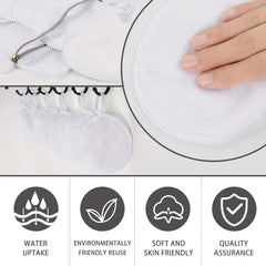 6 Pack Reusable Makeup Remover Wipes Microfiber Pads 19x12