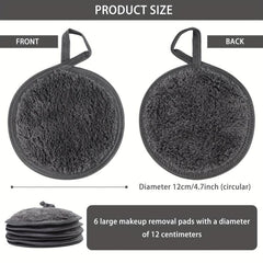 6 Pack Reusable Makeup Remover Wipes Microfiber Pads 19x12