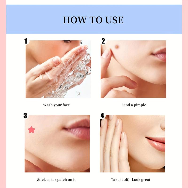 Star Shape Acne Patch 3pcs 72 Patches Breathable Effective Acne Remover