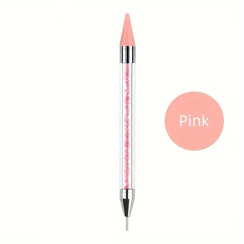 Dual Ended Nail Rhinestone Picker Dotting Tool Crystal Handle