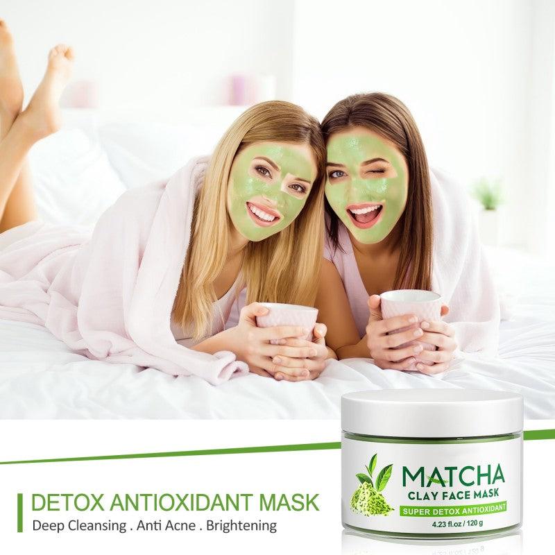 Matcha Green Tea Mud Facial Mask Antioxidant Deep Cleanse Moisturizing Mask