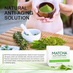 Matcha Green Tea Mud Facial Mask Antioxidant Deep Cleanse Moisturizing Mask