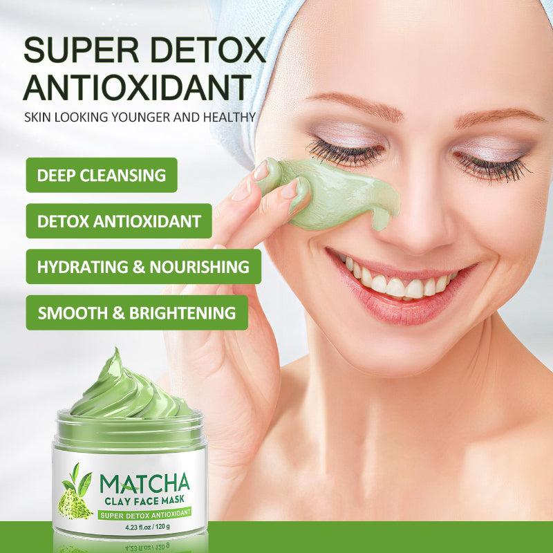 Matcha Green Tea Mud Facial Mask Antioxidant Deep Cleanse Moisturizing Mask