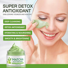 Matcha Green Tea Mud Facial Mask Antioxidant Deep Cleanse Moisturizing Mask
