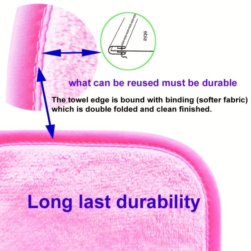 6pcs Makeup Remover Cloth Facial Cleansing Towel Washable Reusable