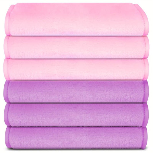 6pcs Makeup Remover Cloth Facial Cleansing Towel Washable Reusable