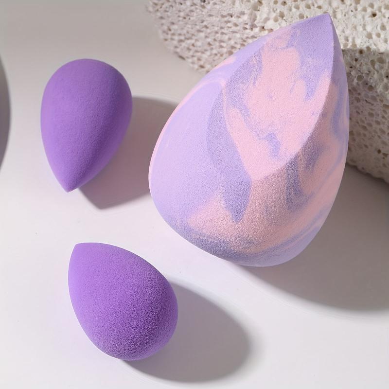 3pcs Makeup Sponges Set - Soft Wet And Dry Dual Use Flawless Makeup Applicator