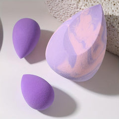 3pcs Makeup Sponges Set - Soft Wet And Dry Dual Use Flawless Makeup Applicator