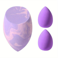 3pcs Makeup Sponges Set - Soft Wet And Dry Dual Use Flawless Makeup Applicator