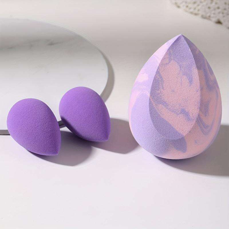 3pcs Makeup Sponges Set - Soft Wet And Dry Dual Use Flawless Makeup Applicator