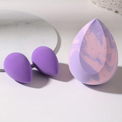 3pcs Makeup Sponges Set - Soft Wet And Dry Dual Use Flawless Makeup Applicator