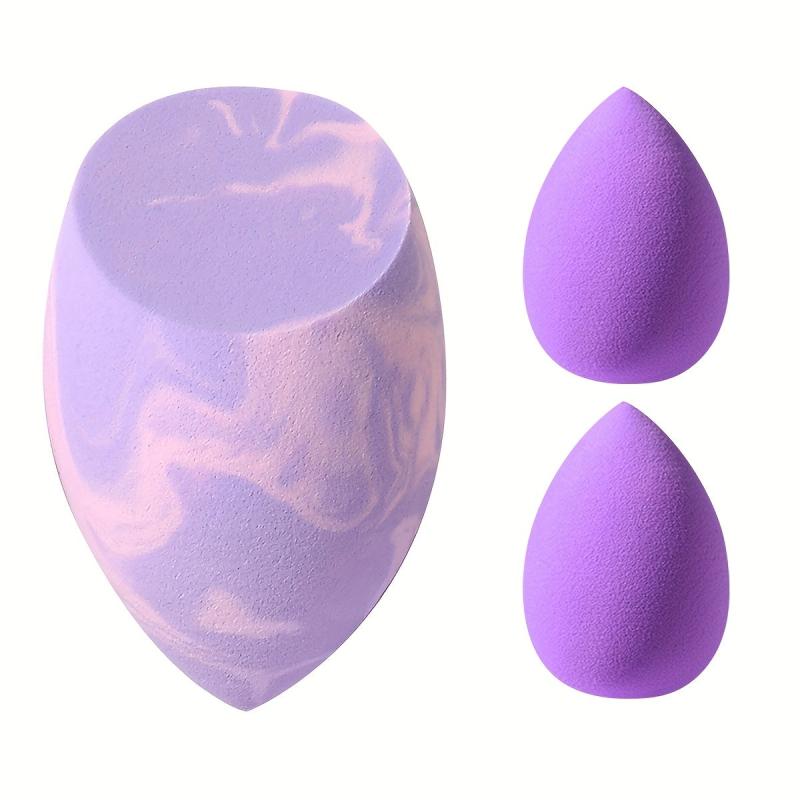 3pcs Makeup Sponges Set - Soft Wet And Dry Dual Use Flawless Makeup Applicator