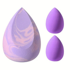 3pcs Makeup Sponges Set - Soft Wet And Dry Dual Use Flawless Makeup Applicator