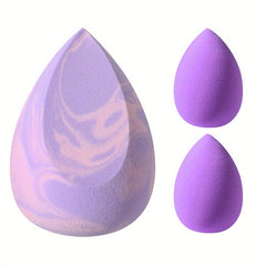 3pcs Makeup Sponges Set - Soft Wet And Dry Dual Use Flawless Makeup Applicator
