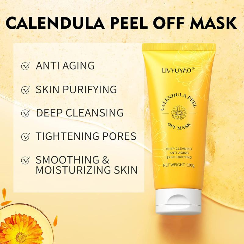 Calendula Peel Off Mask Kit Exfoliating Soothing Hydrating