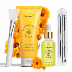 Calendula Peel Off Mask Kit Exfoliating Soothing Hydrating