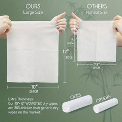 4 Bamboo Fiber Face Towels Biodegradable Extra Thick Soft Cleansing