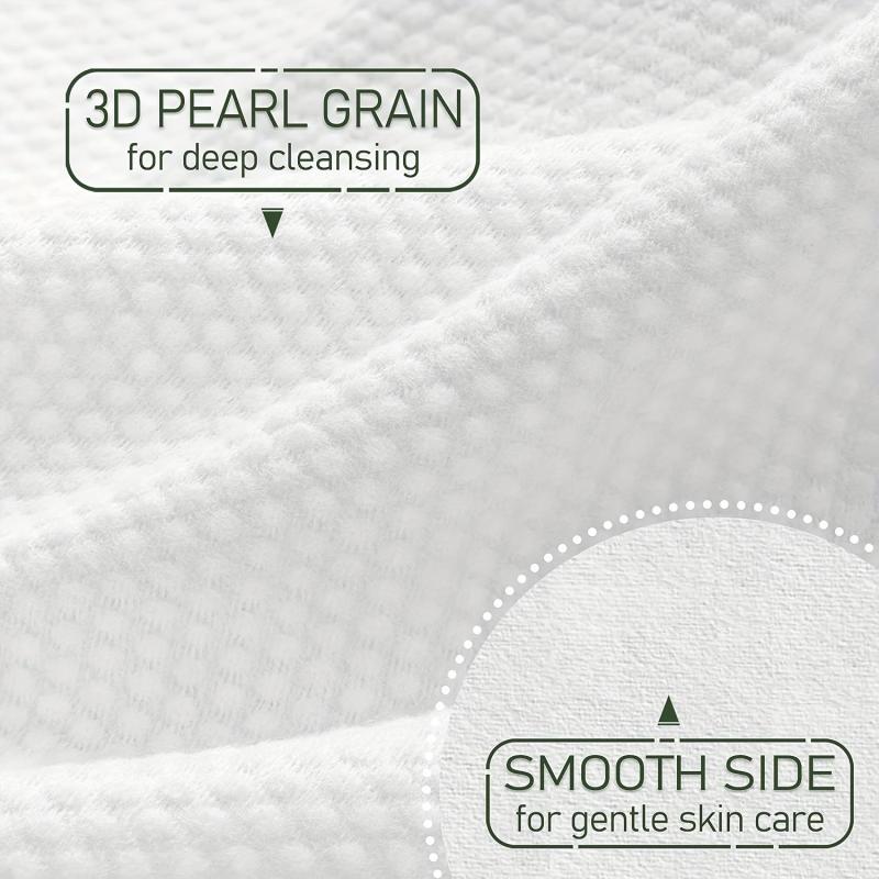 4 Bamboo Fiber Face Towels Biodegradable Extra Thick Soft Cleansing