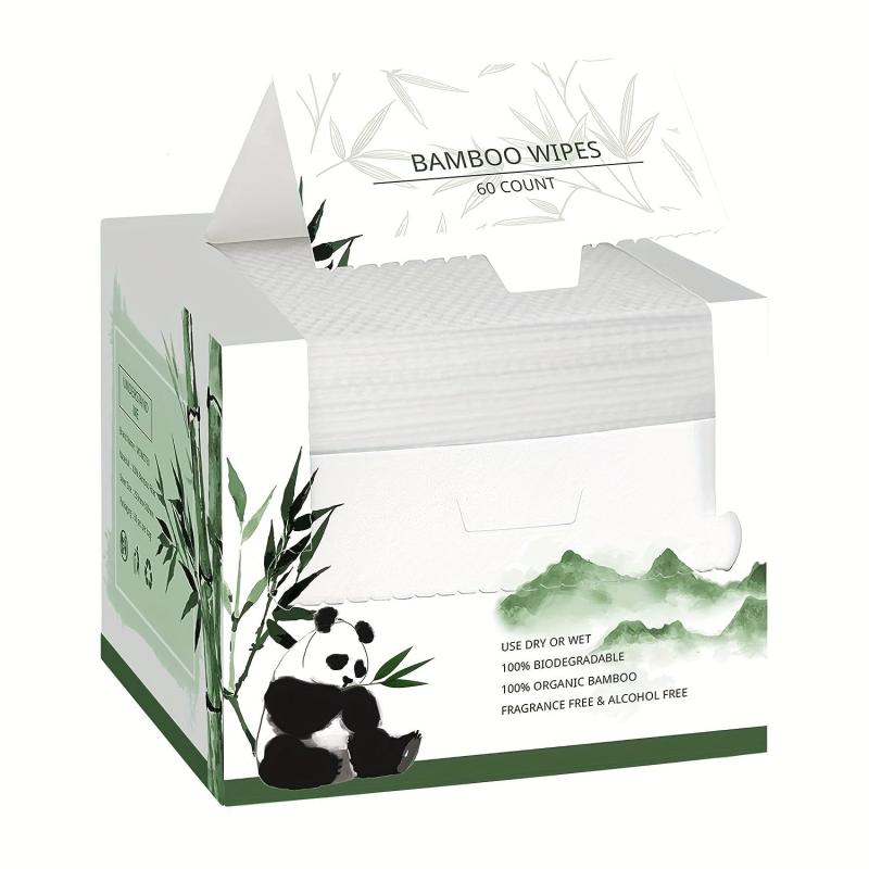 4 Bamboo Fiber Face Towels Biodegradable Extra Thick Soft Cleansing