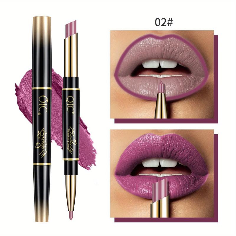 Dual Lipstick Lip Liner Pen Waterproof Lip Pencil