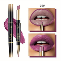 Dual Lipstick Lip Liner Pen Waterproof Lip Pencil