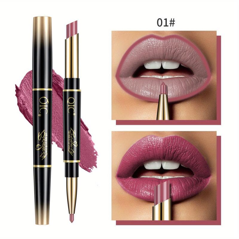 Dual Lipstick Lip Liner Pen Waterproof Lip Pencil