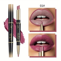 Dual Lipstick Lip Liner Pen Waterproof Lip Pencil