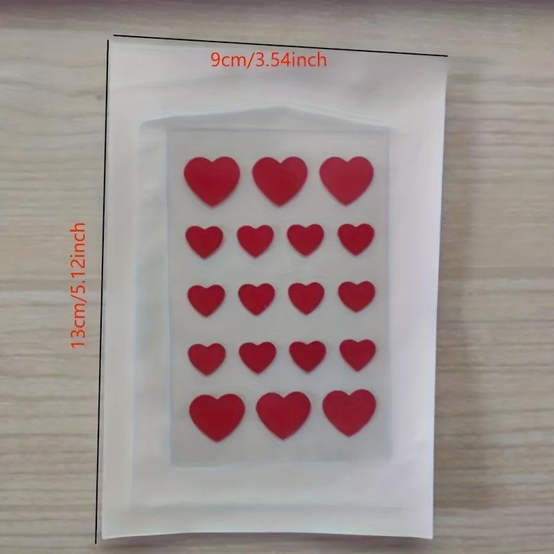 18 pcs Red Heart Shape Acne Concealer Patch for Clear Skin