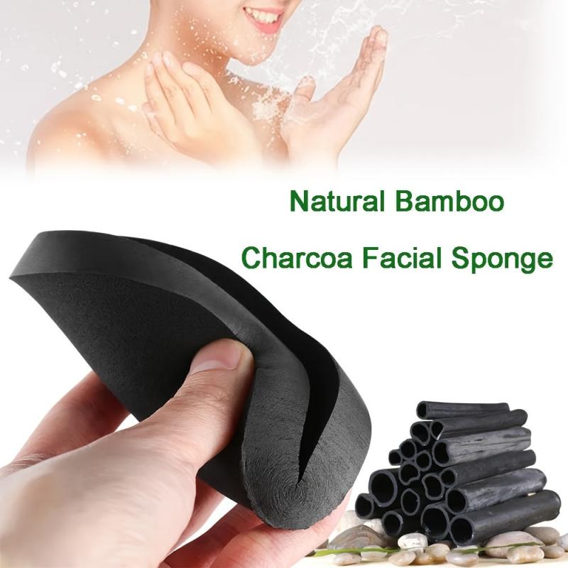 2pcs Bamboo Charcoal Exfoliating Puff for Soft Skin