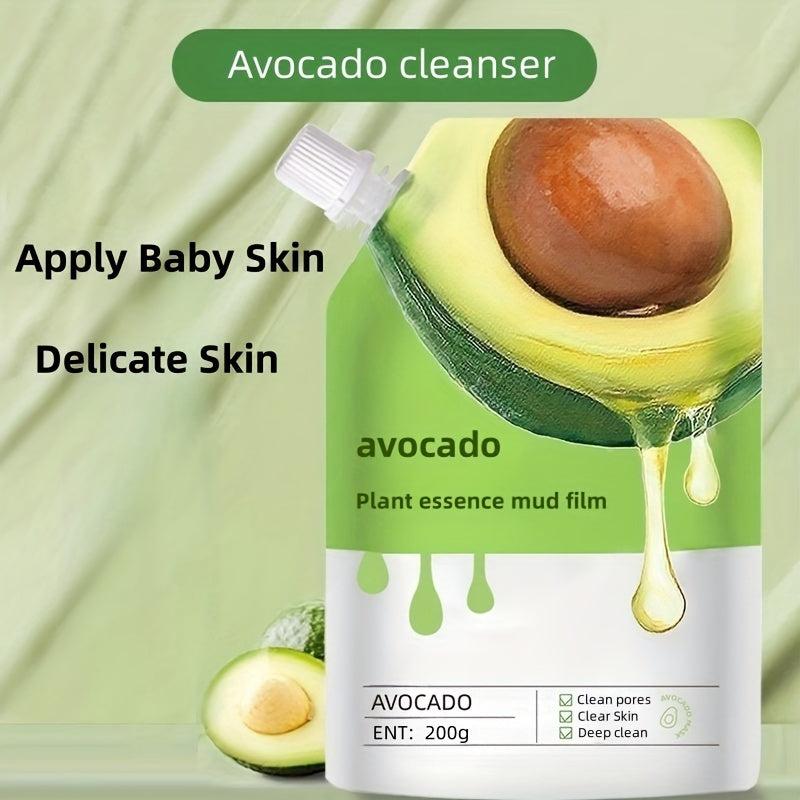200g Avocado Clean Mud Mask With Mask Brush - Deep Cleansing Pores