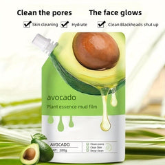 200g Avocado Clean Mud Mask With Mask Brush - Deep Cleansing Pores