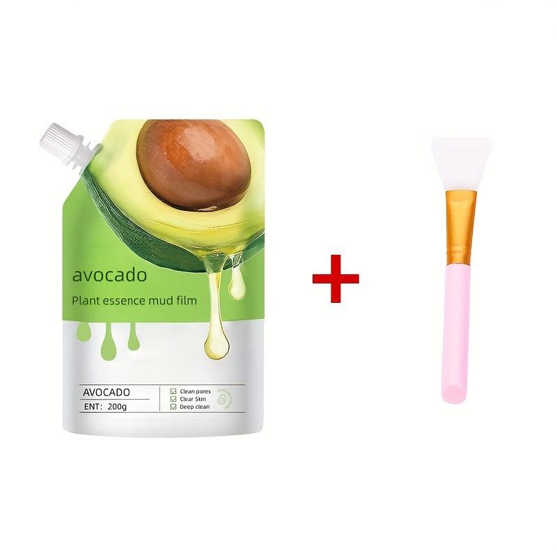 200g Avocado Clean Mud Mask With Mask Brush - Deep Cleansing Pores
