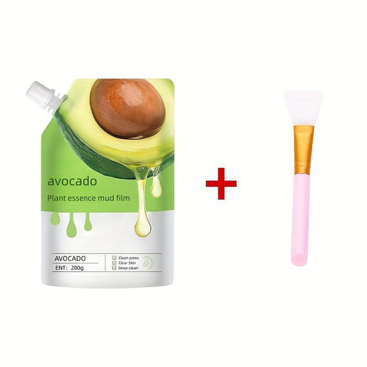 200g Avocado Clean Mud Mask With Mask Brush - Deep Cleansing Pores