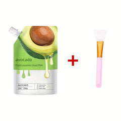 200g Avocado Clean Mud Mask With Mask Brush - Deep Cleansing Pores