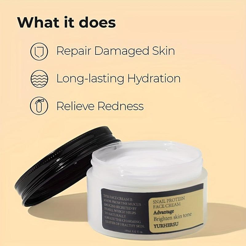 Snail Face Cream Repair Cream for Dry Skin Acne Prone Sensitive Skin