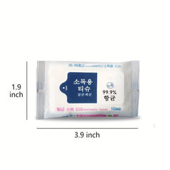 10pcs pack Antibacterial Cleaning Wipes for School Home and Office