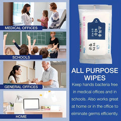 10pcs pack Antibacterial Cleaning Wipes for School Home and Office