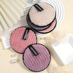 6pcs Makeup Remover Face Puffs Washable Cleansing Pads Wet And Dry
