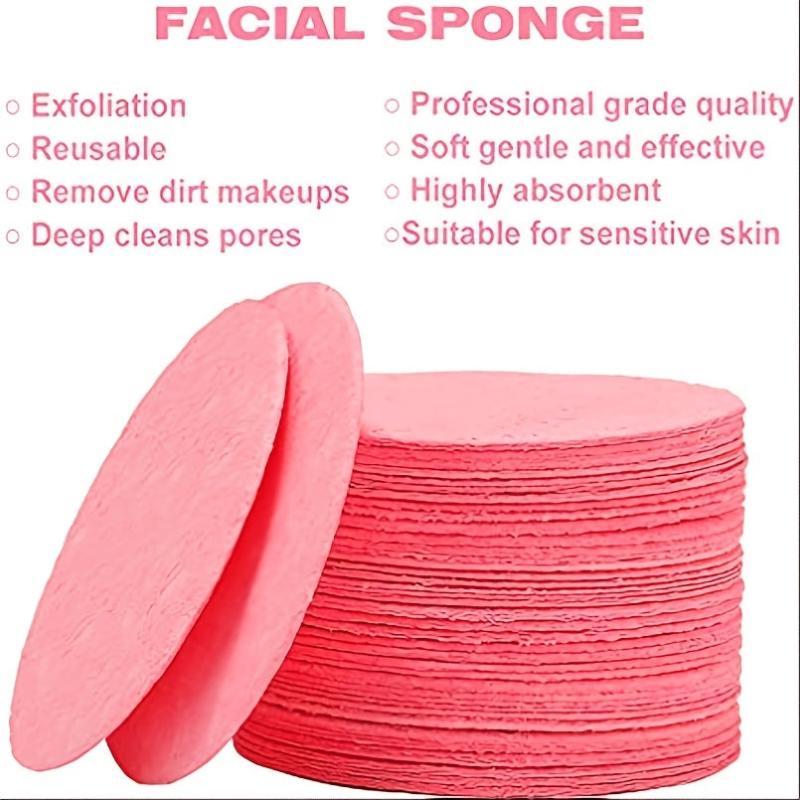 40pcs Compressed Facial Sponges 100% Natural Cellulose
