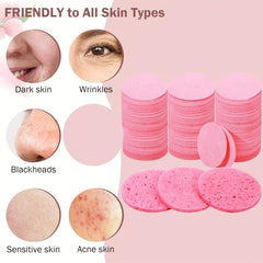 40pcs Compressed Facial Sponges 100% Natural Cellulose