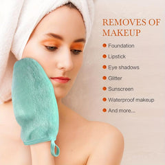 Flannel Makeup Remover Gloves Set 3 Pack