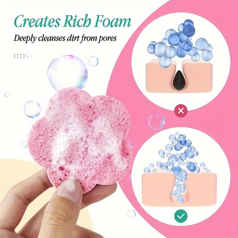 20pcs Compressed Facial Sponges Natural Cleansing Exfoliating Makeup