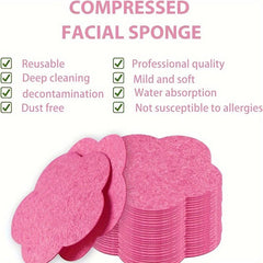20pcs Compressed Facial Sponges Natural Cleansing Exfoliating Makeup