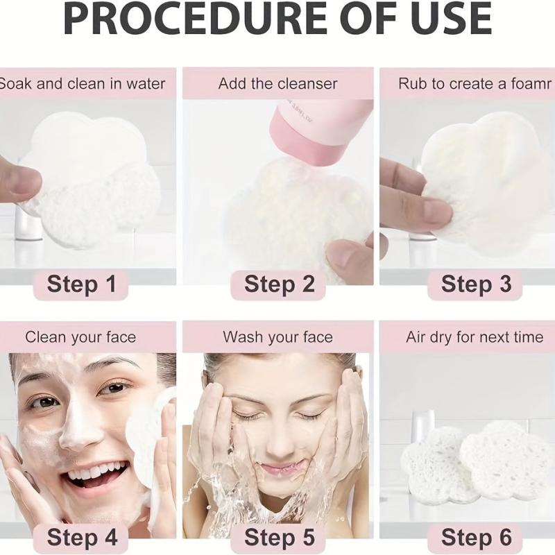 20pcs Compressed Facial Sponges Natural Cleansing Exfoliating Makeup
